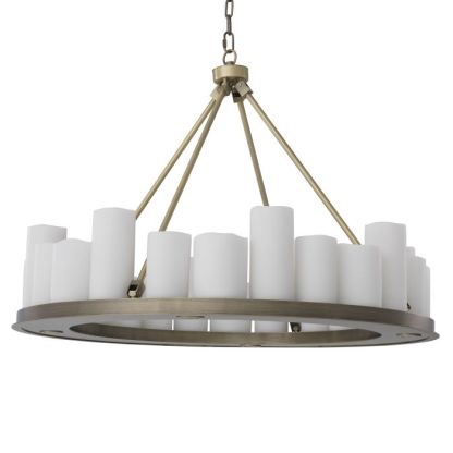 Commodore Ring Modern Chandelier - [Black/Brass]