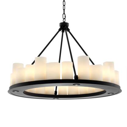 Commodore Ring Modern Chandelier - [Black/Brass]
