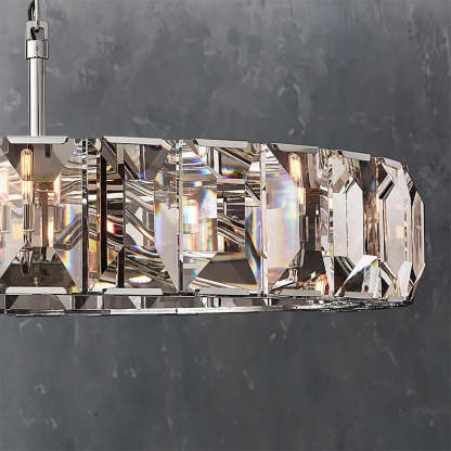 Halow Faceted Crystal Round Chandelier 60"