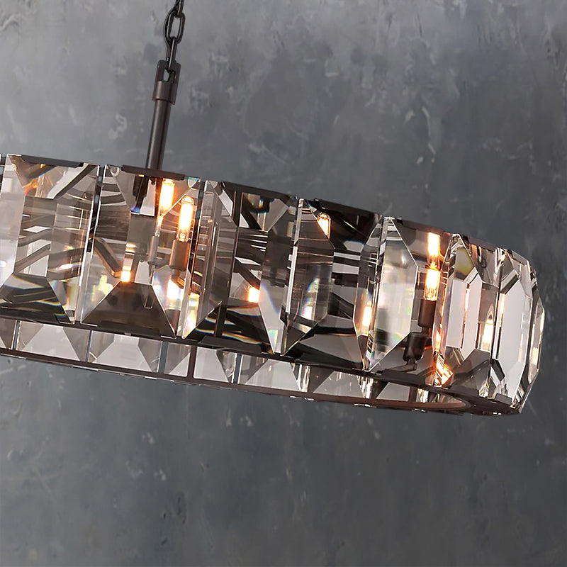 Halow Faceted Crystal Round Chandelier 60"