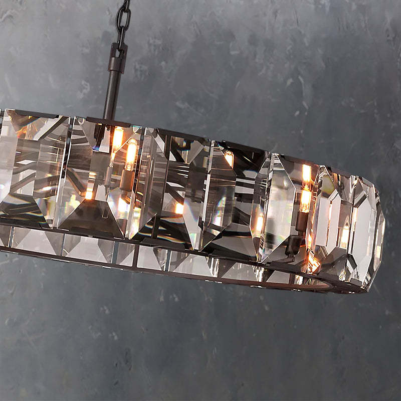 Halow Faceted Crystal Round Chandelier 60"
