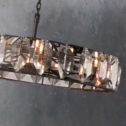 Halow Faceted Crystal Round Chandelier 60"