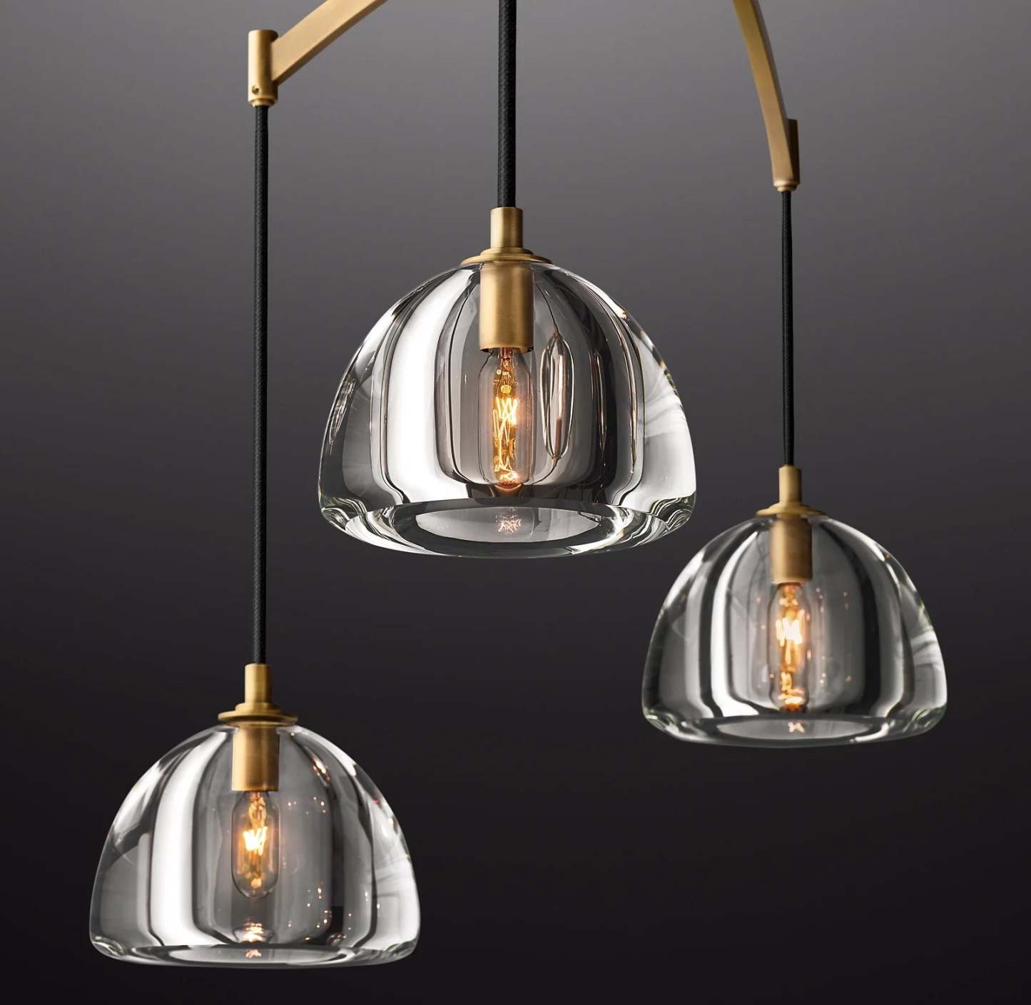 Hemispheres Linear Chandelier 54''