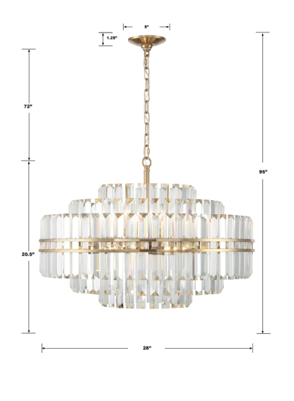 Hazel 16 Light Chandelier for Living room