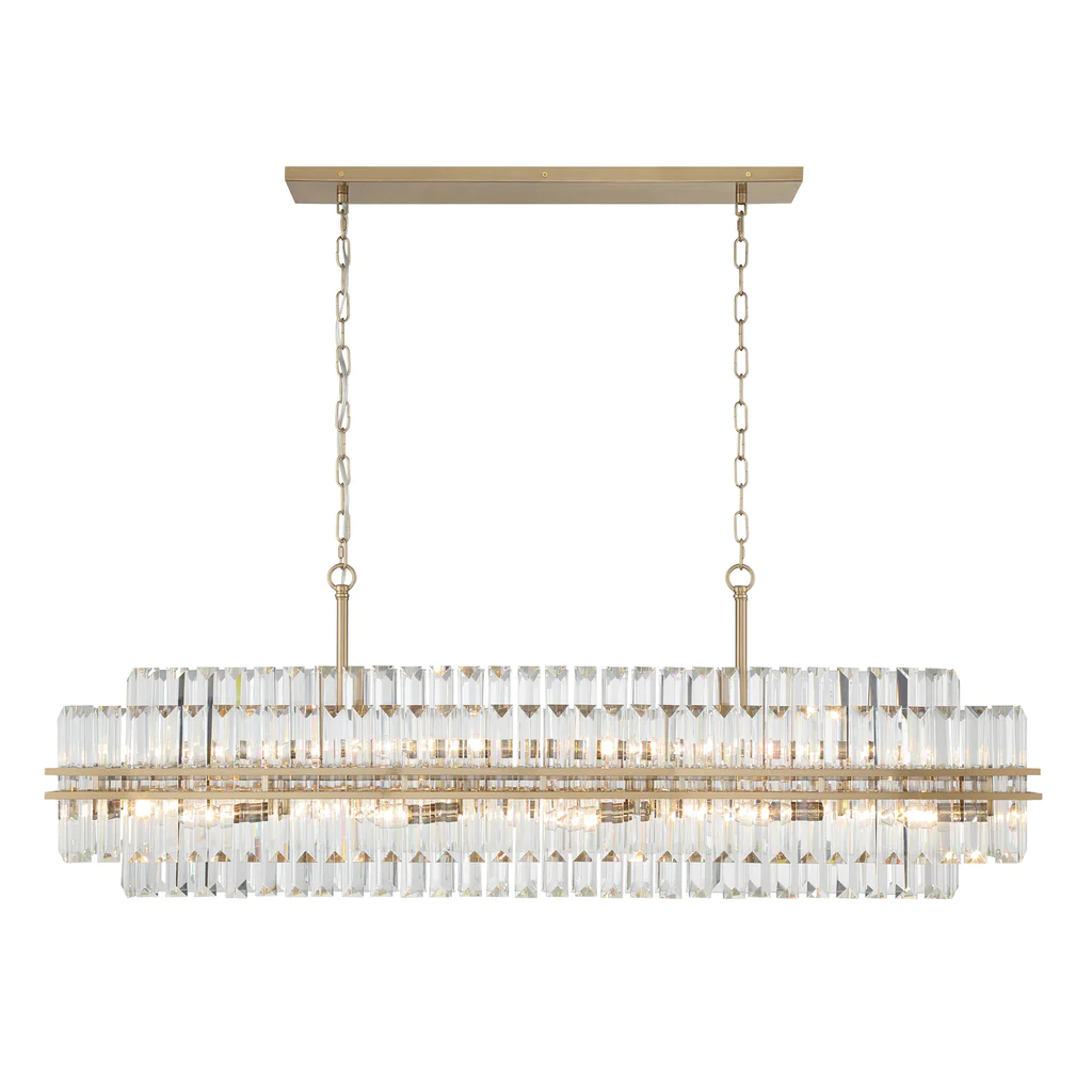 Hazel 16 Light Linear Chandelier for Dining room