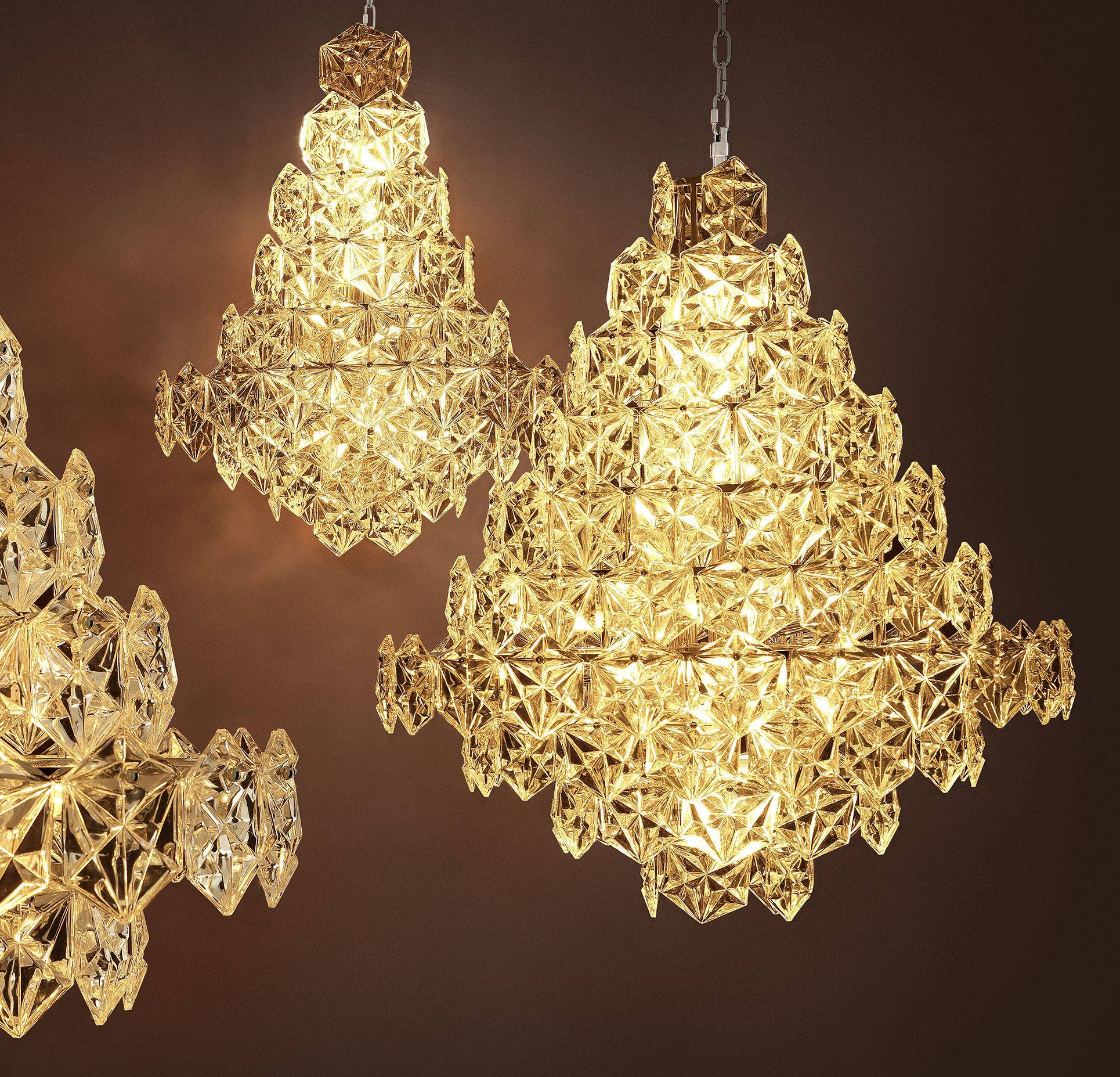 Hermitage L Modern Chandelier - [Nickel]