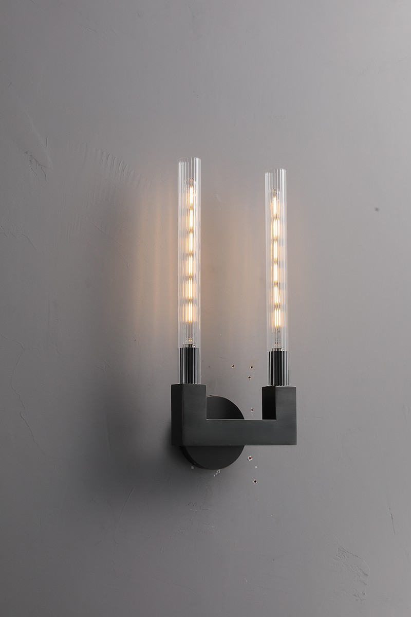 Vertical Linear Candlestick Double Head Wall Sconce