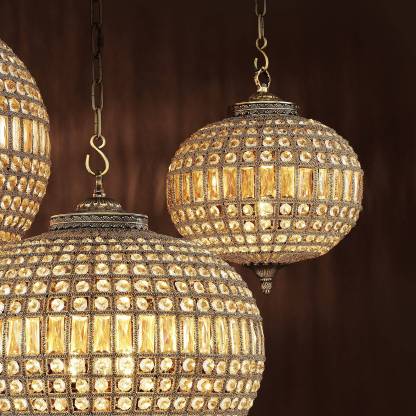 Kasbah Oval S Modern Brass Chandelier - [Brass] 
