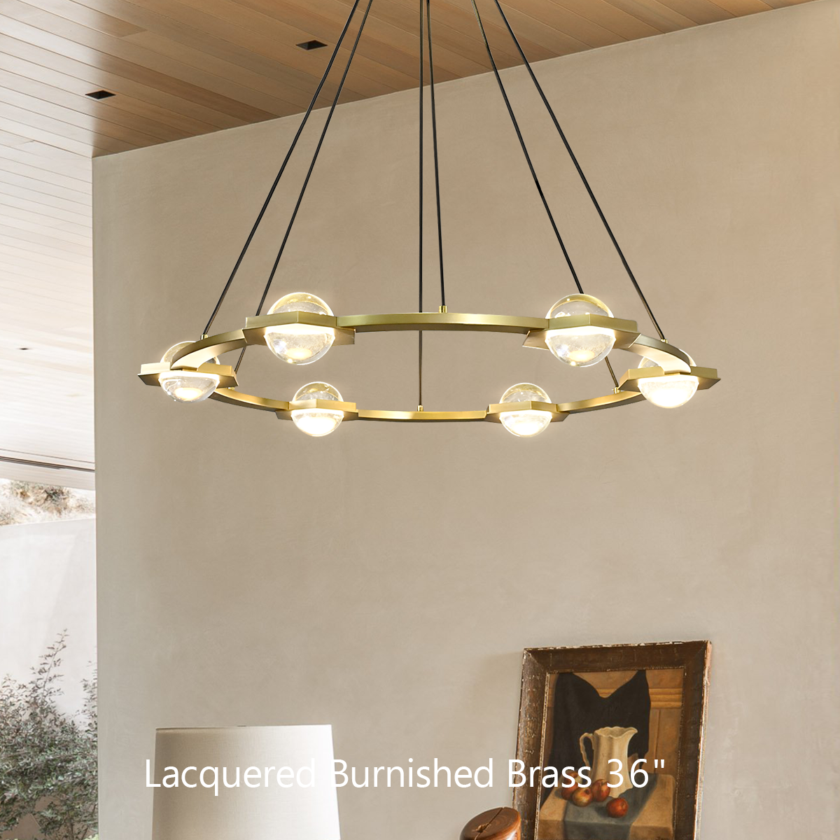 Eclatanti Crystal Ball Round Chandelier 36"