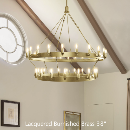 Camin Vintage Filament 2-Tier Round Chandelier