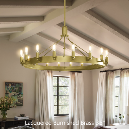 Camin Vintage Filament Round Chandelier 38"