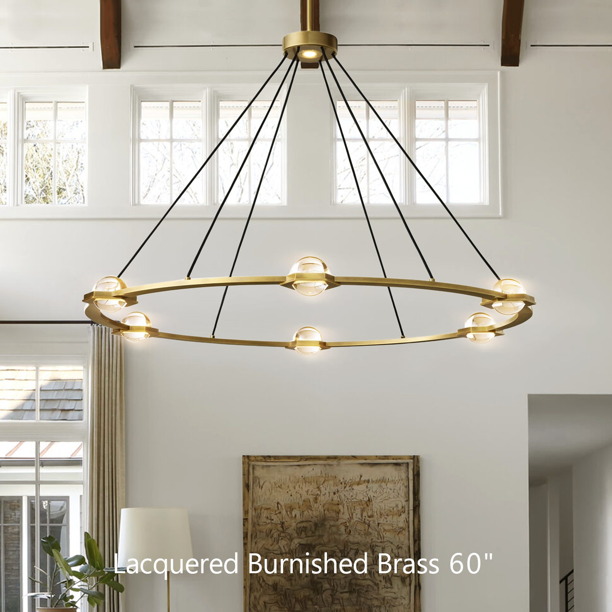 Eclatanti Crystal Ball Round Chandelier 60"