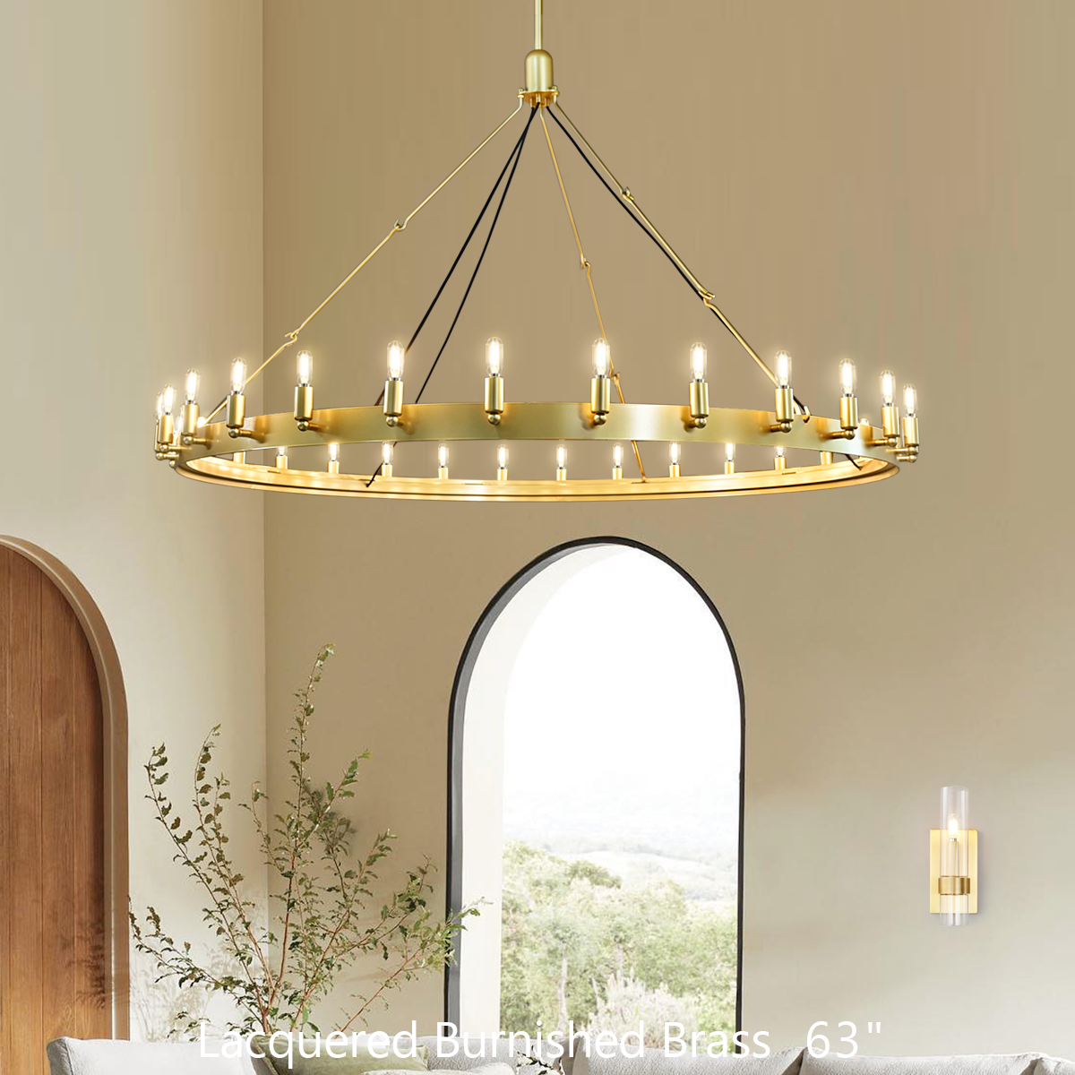 Camin Vintage Filament Round Chandelier 63"