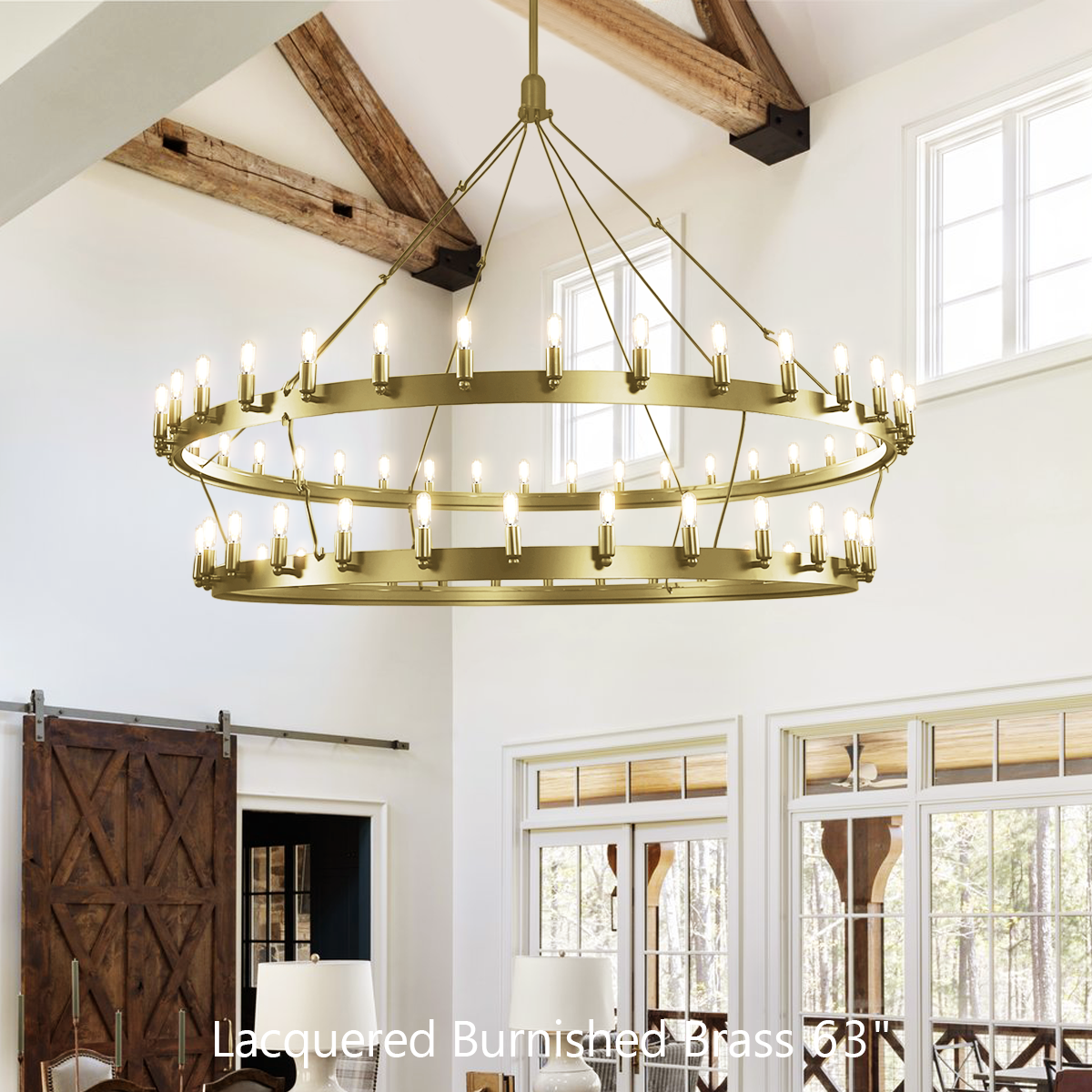 Camin Vintage Filament 2-Tier Round Chandelier