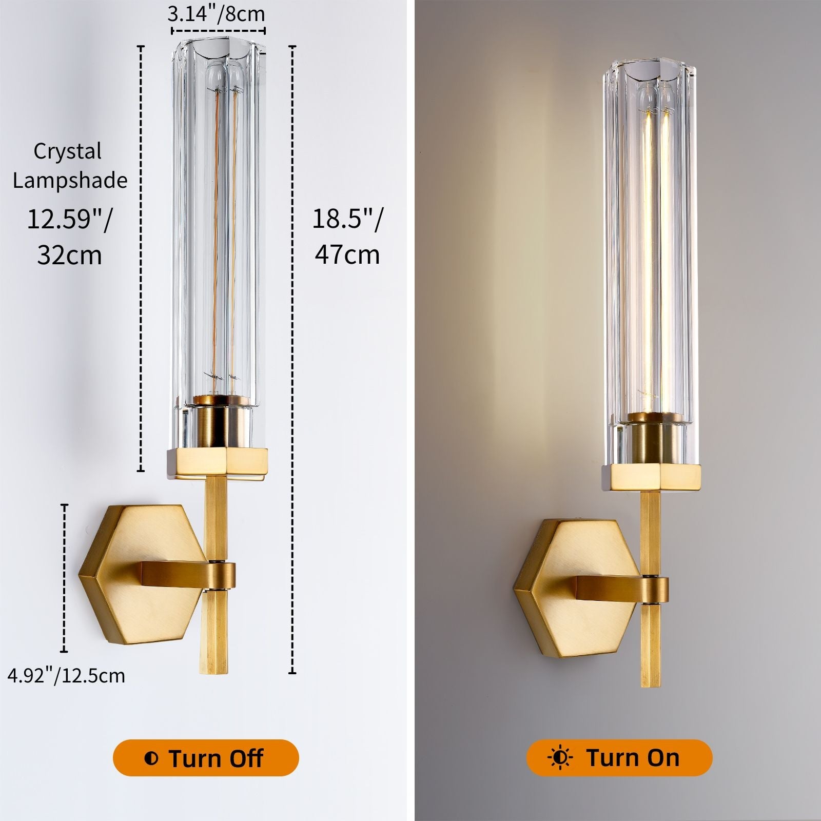 Lambert Polygonal Crystal Series Wall Sconce