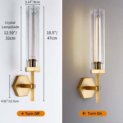 Lambert Polygonal Crystal Series Wall Sconce