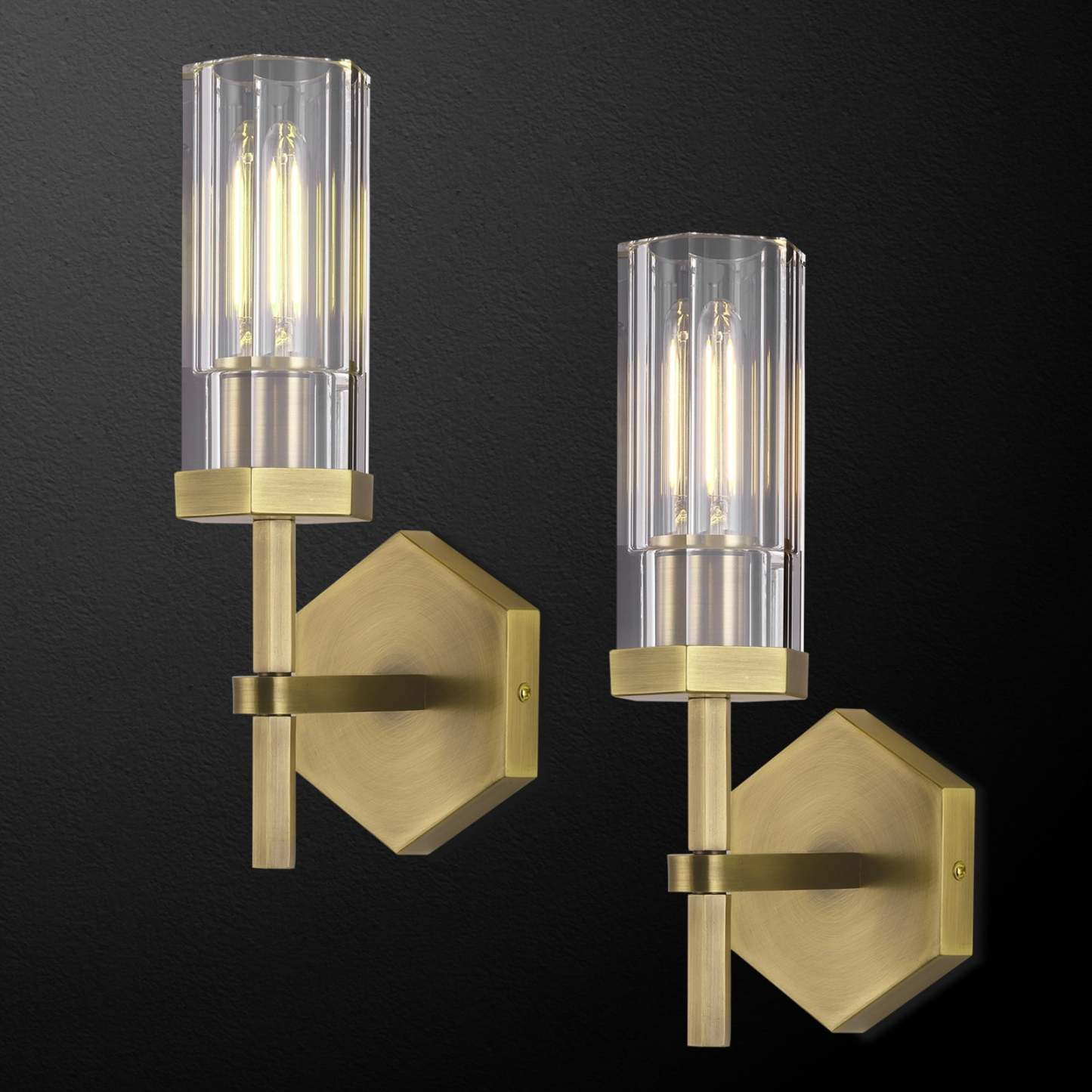 Lambert Polygonal Crystal Series Wall Sconce