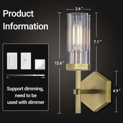 Lambert Polygonal Crystal Series Wall Sconce