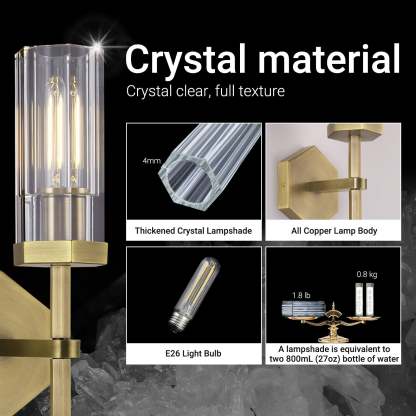 Lambert Polygonal Crystal Series Wall Sconce