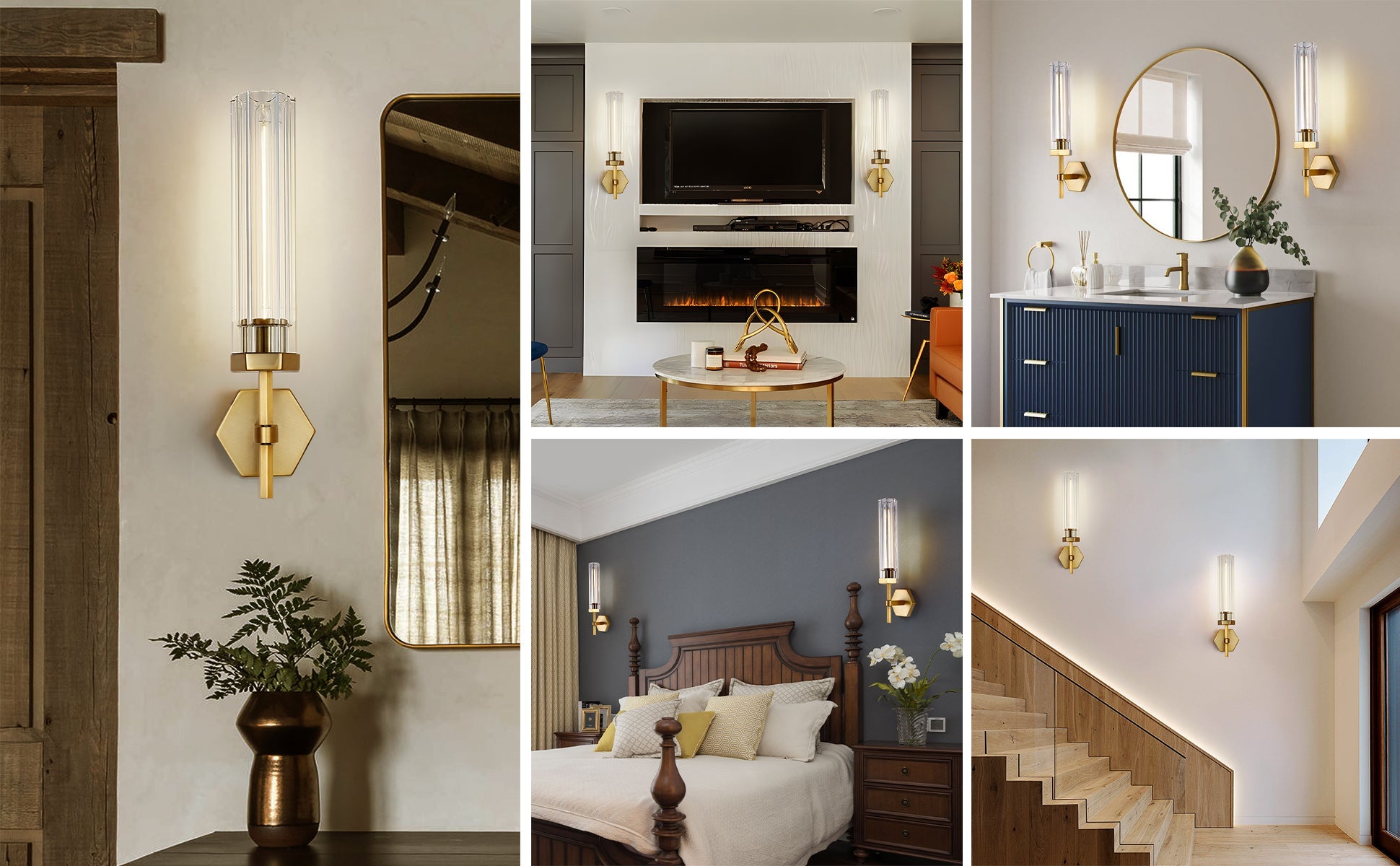 Lambert Polygonal Crystal Series Wall Sconce