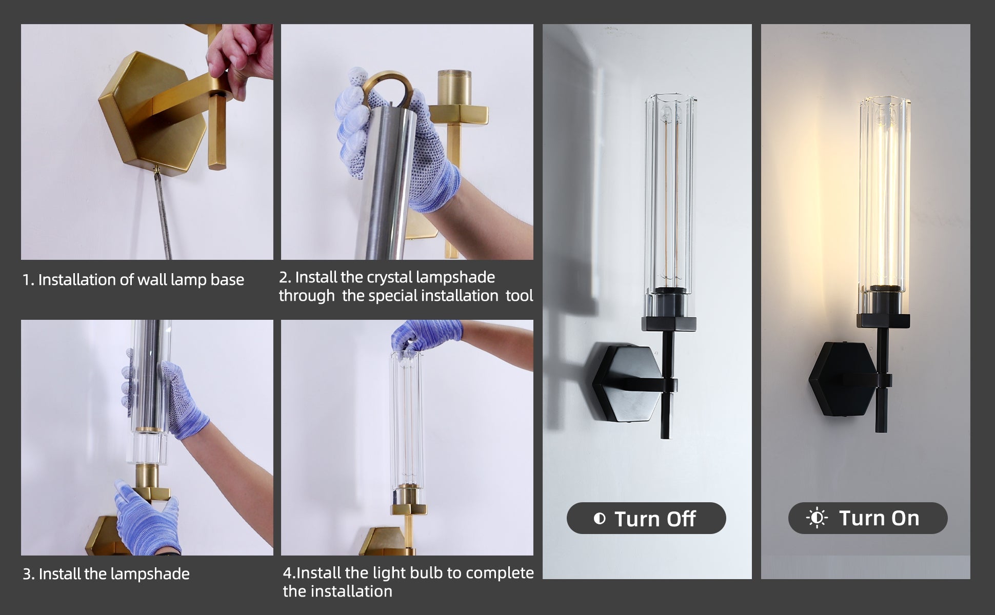 Lambert Polygonal Crystal Series Wall Sconce