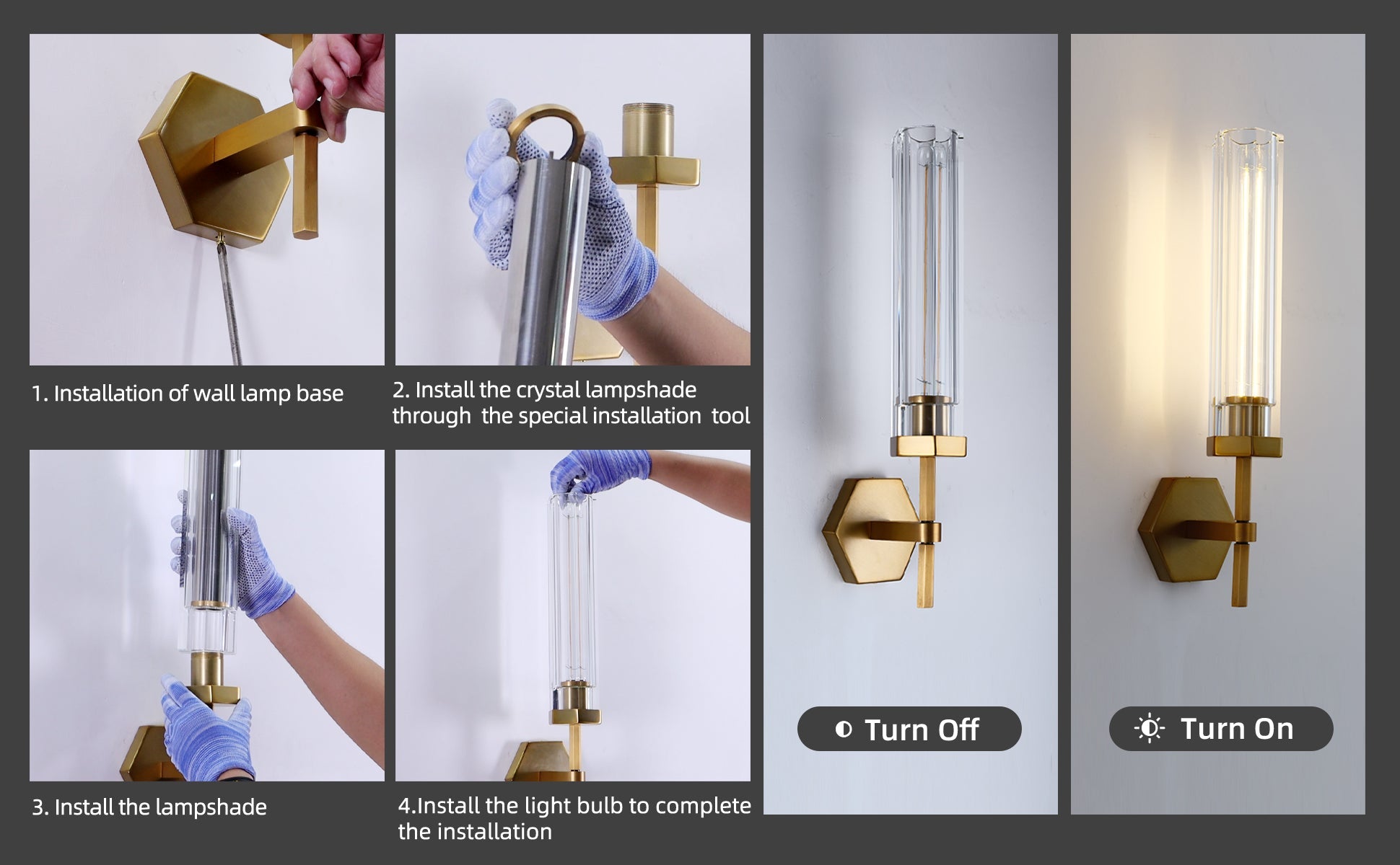 Lambert Polygonal Crystal Series Wall Sconce