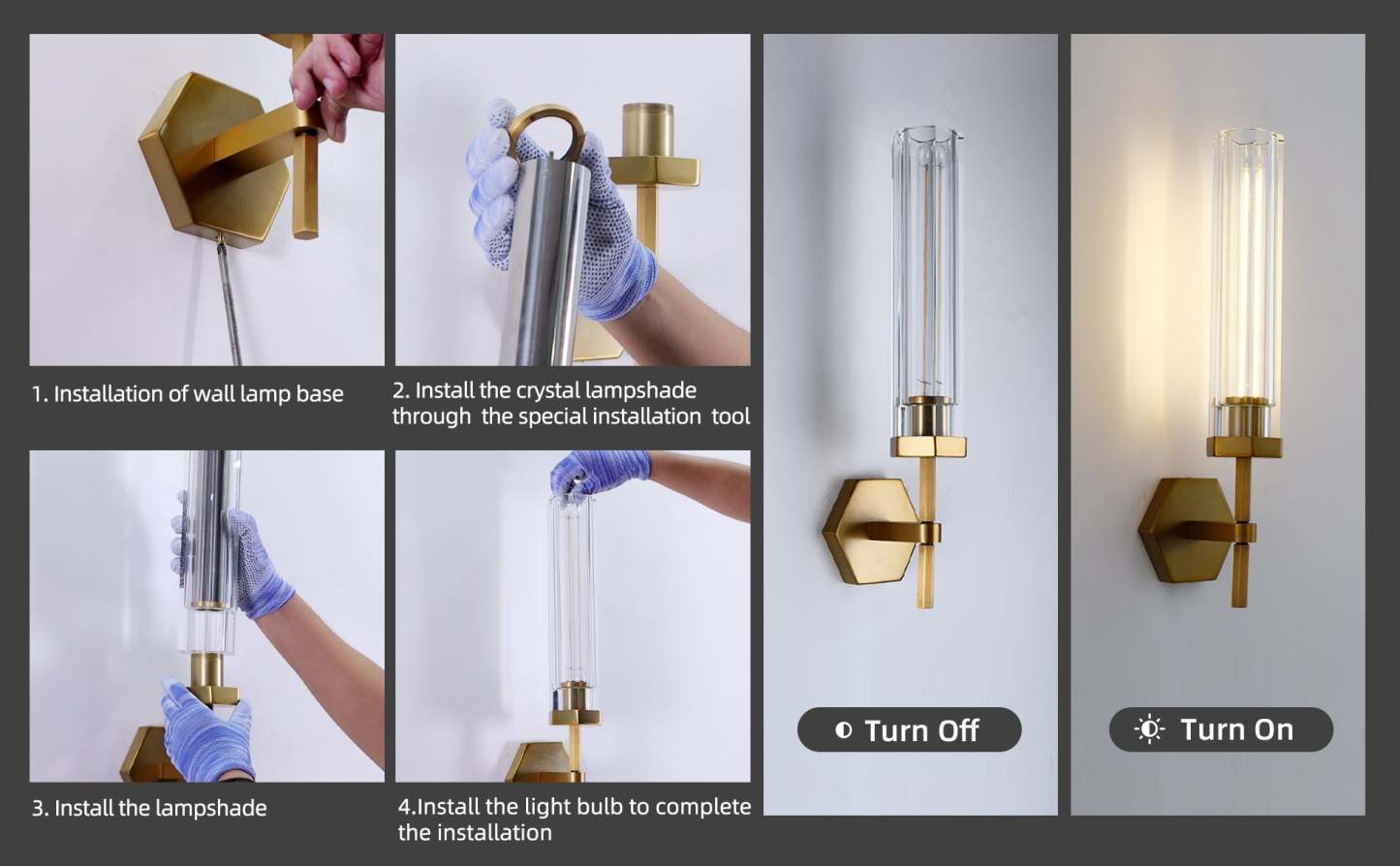 Lambert Polygonal Crystal Series Wall Sconce