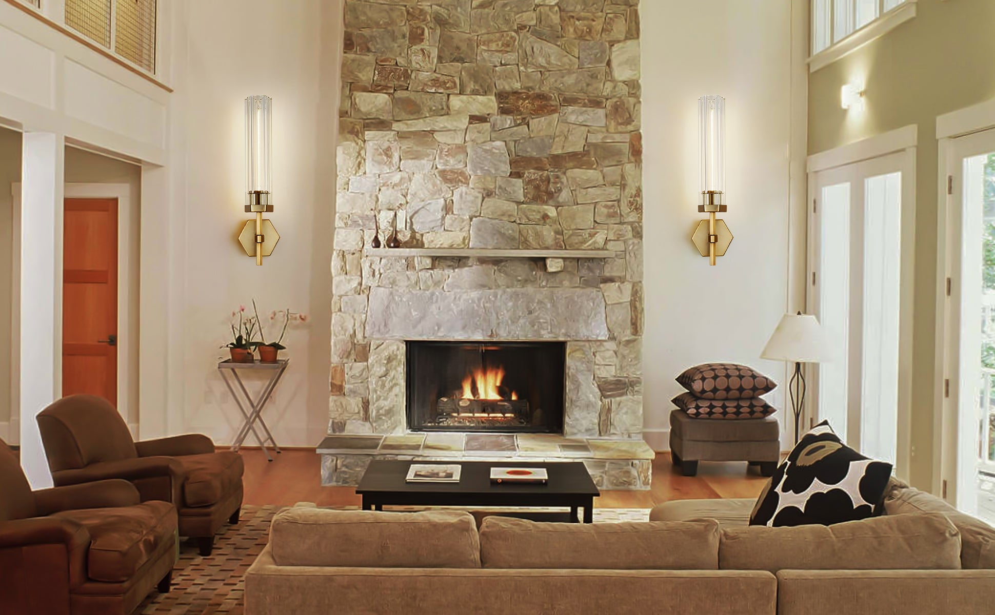 Lambert Polygonal Crystal Series Wall Sconce