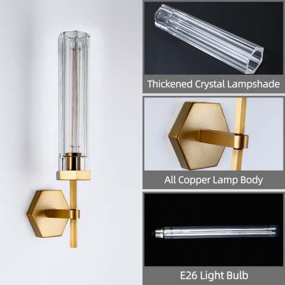 Lambert Polygonal Crystal Series Wall Sconce
