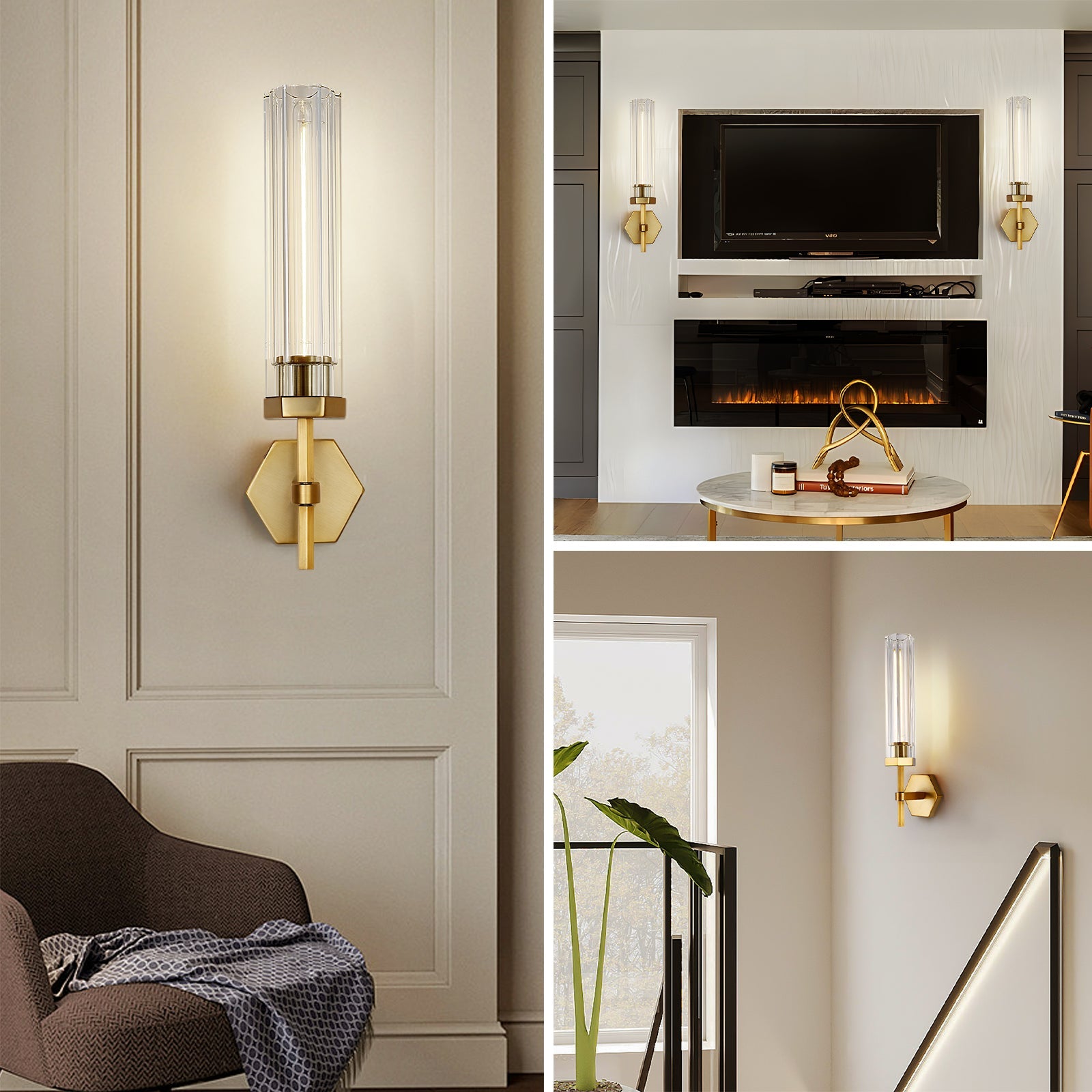 Lambert Polygonal Crystal Series Wall Sconce