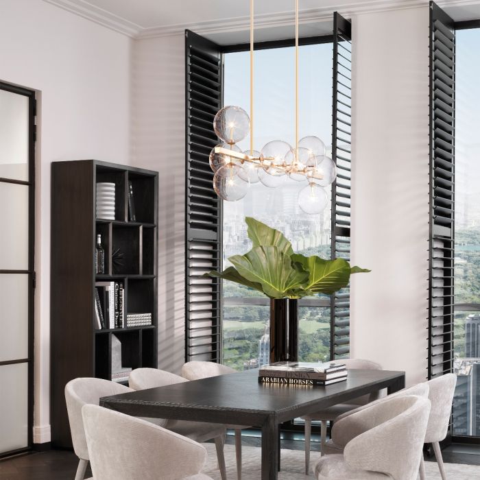 Largo Modern Brass Chandelier - [Brass/Nickel]