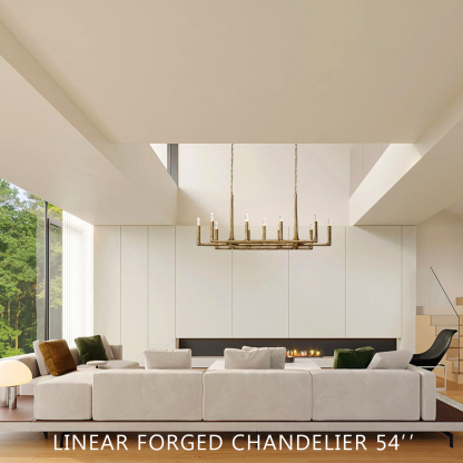 Thaddeus Linear Chandelier 54″ 11 Lights