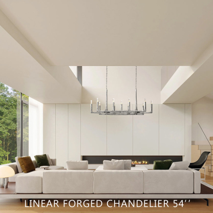 Thaddeus Linear Chandelier 54″ 11 Lights