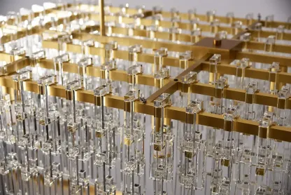 Marigold 1-Tier Crystal Chain Rectangular Chandelier 60"