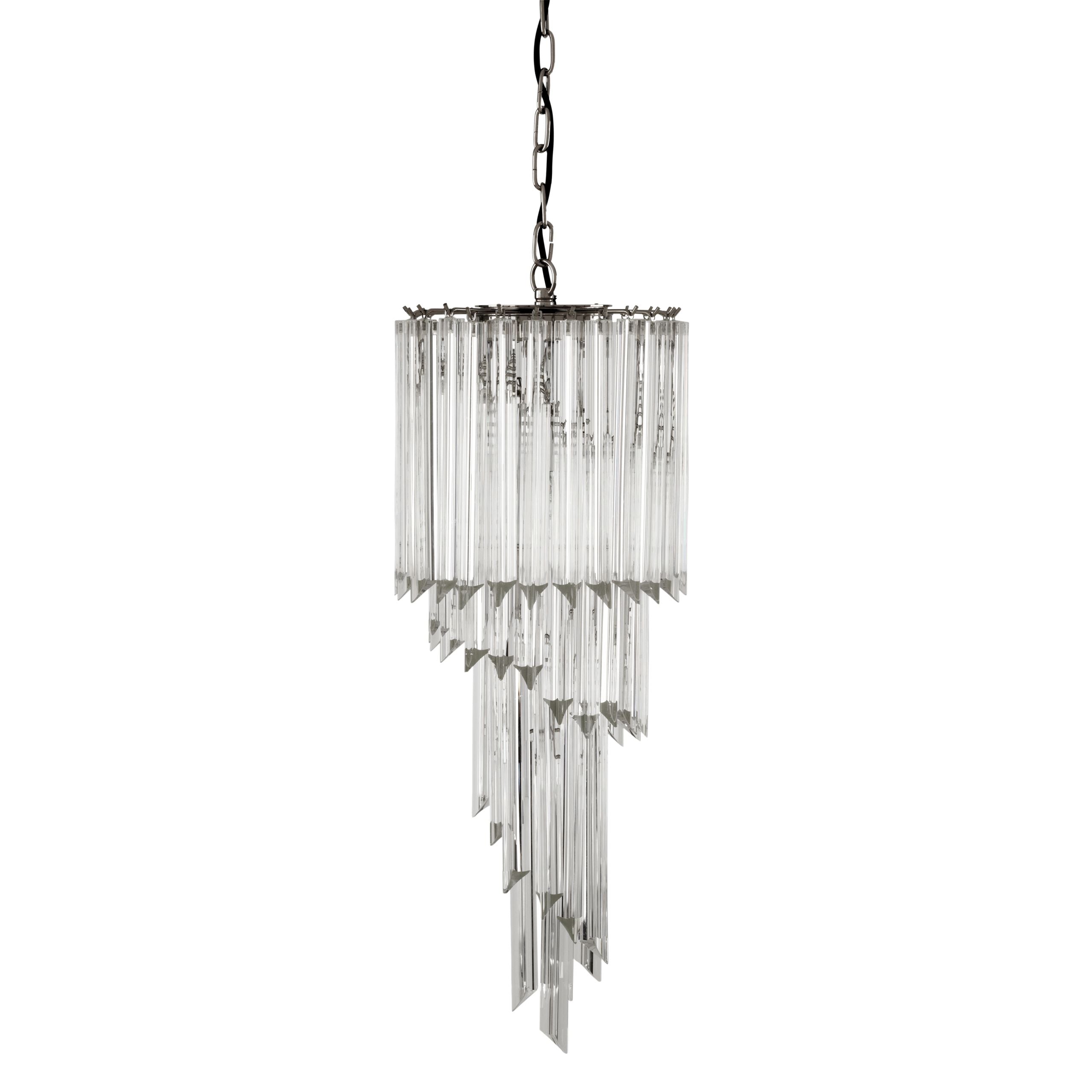 Marino Modern Glass Chandelier - [Nickel] 