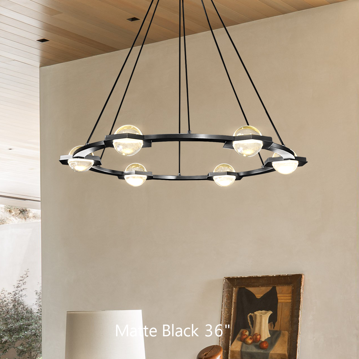 Eclatanti Crystal Ball Round Chandelier 36"