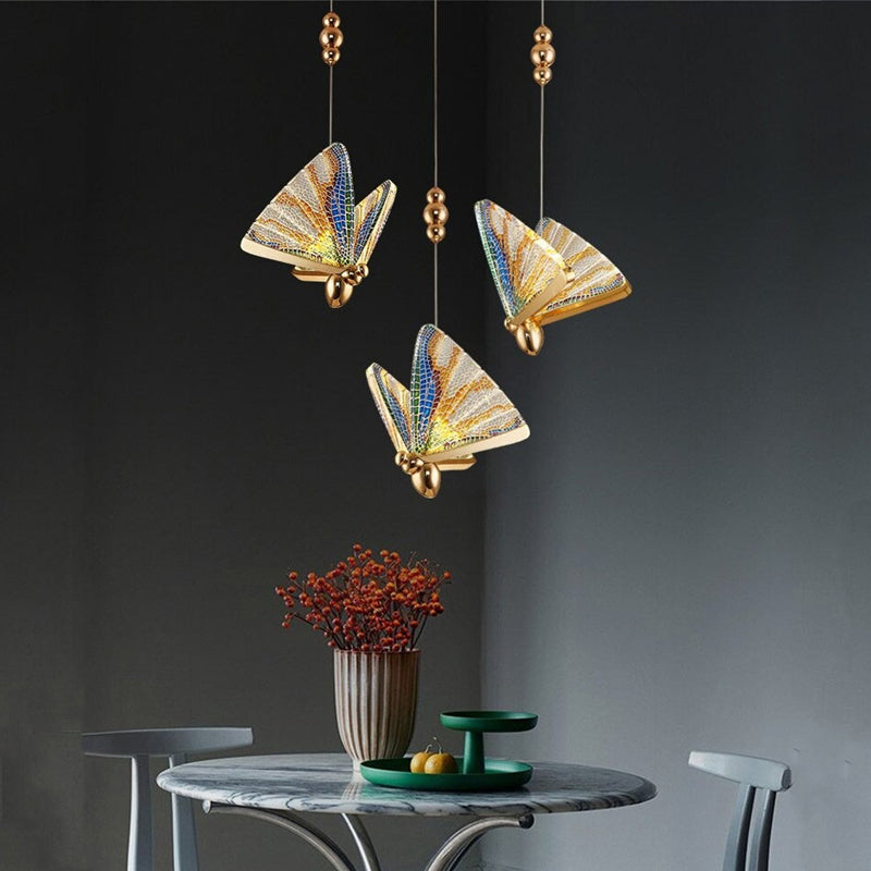 Creative Butterfly Colorful Pendant Light