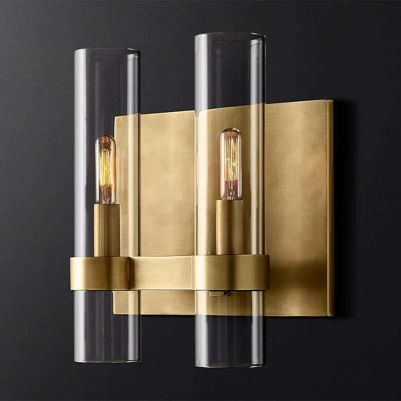 Revella Glass Cup Double Wall Sconce