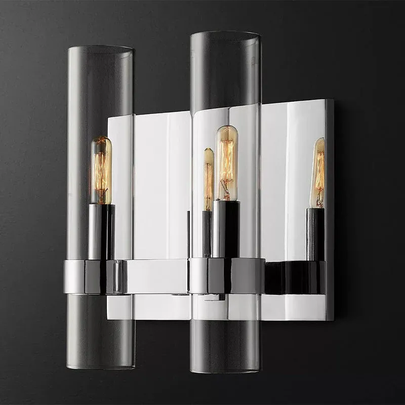 Revella Glass Cup Double Wall Sconce