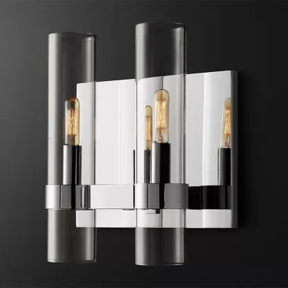 Revella Glass Cup Double Wall Sconce