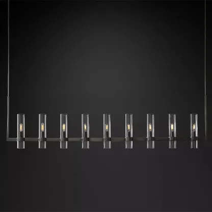 Revella Glass Cup Linear Chandelier 71"
