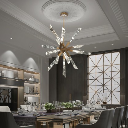LED Pendant in Antique Nickel by Schonbek Beyond from the Solitude collection