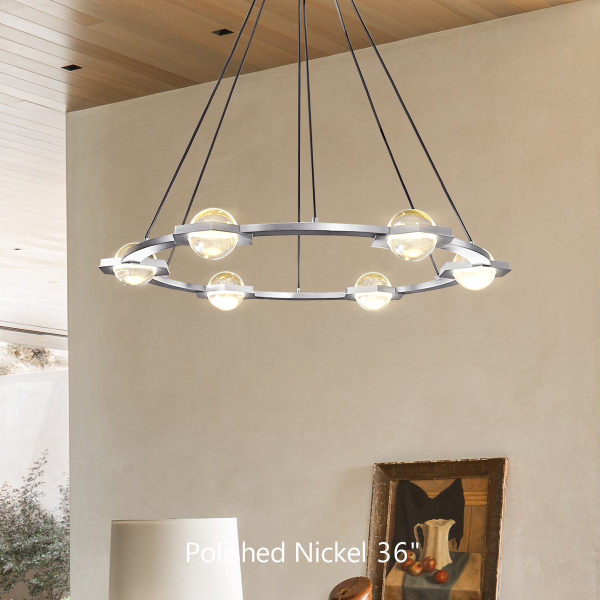 Eclatanti Crystal Ball Round Chandelier 36"