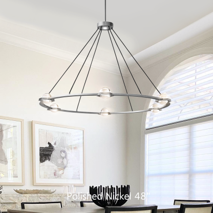 Eclatanti Crystal Ball Round Chandelier 48"