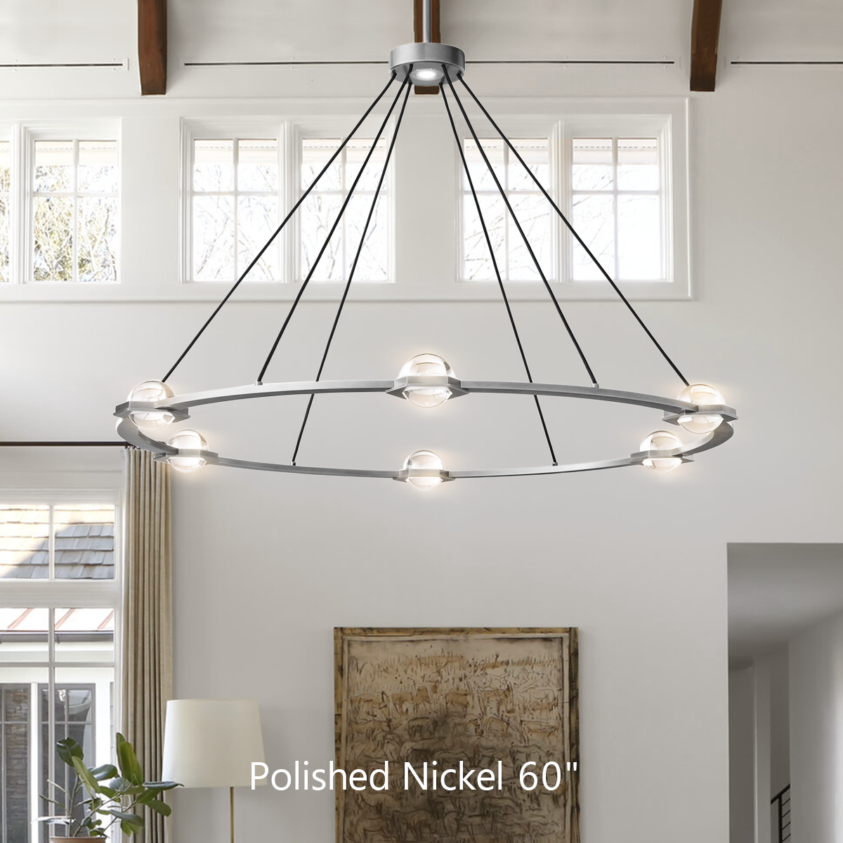 Eclatanti Crystal Ball Round Chandelier 60"