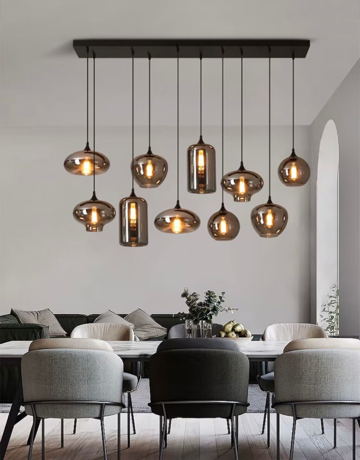 Nola Modern Fashion Multi-headed Glass Lamp Designer Models Coffee, Dining Bar/Table Scandinavian Chandelier