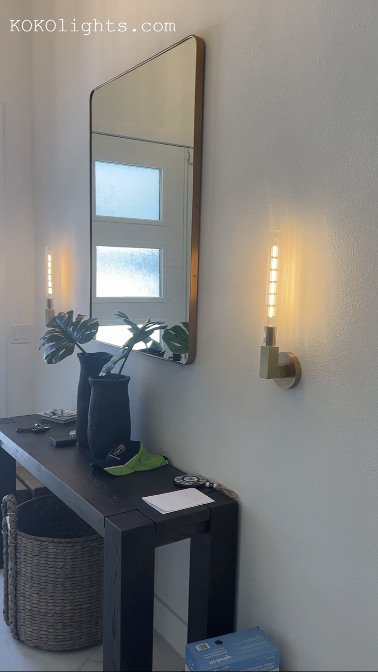 Vertical Linear Candlestick Wall Sconce