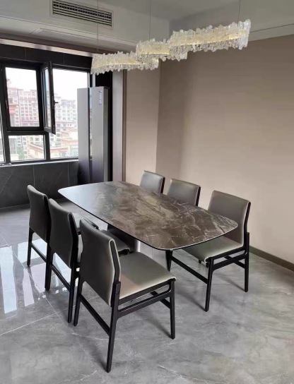 Rock Crystal Linear Chandelier