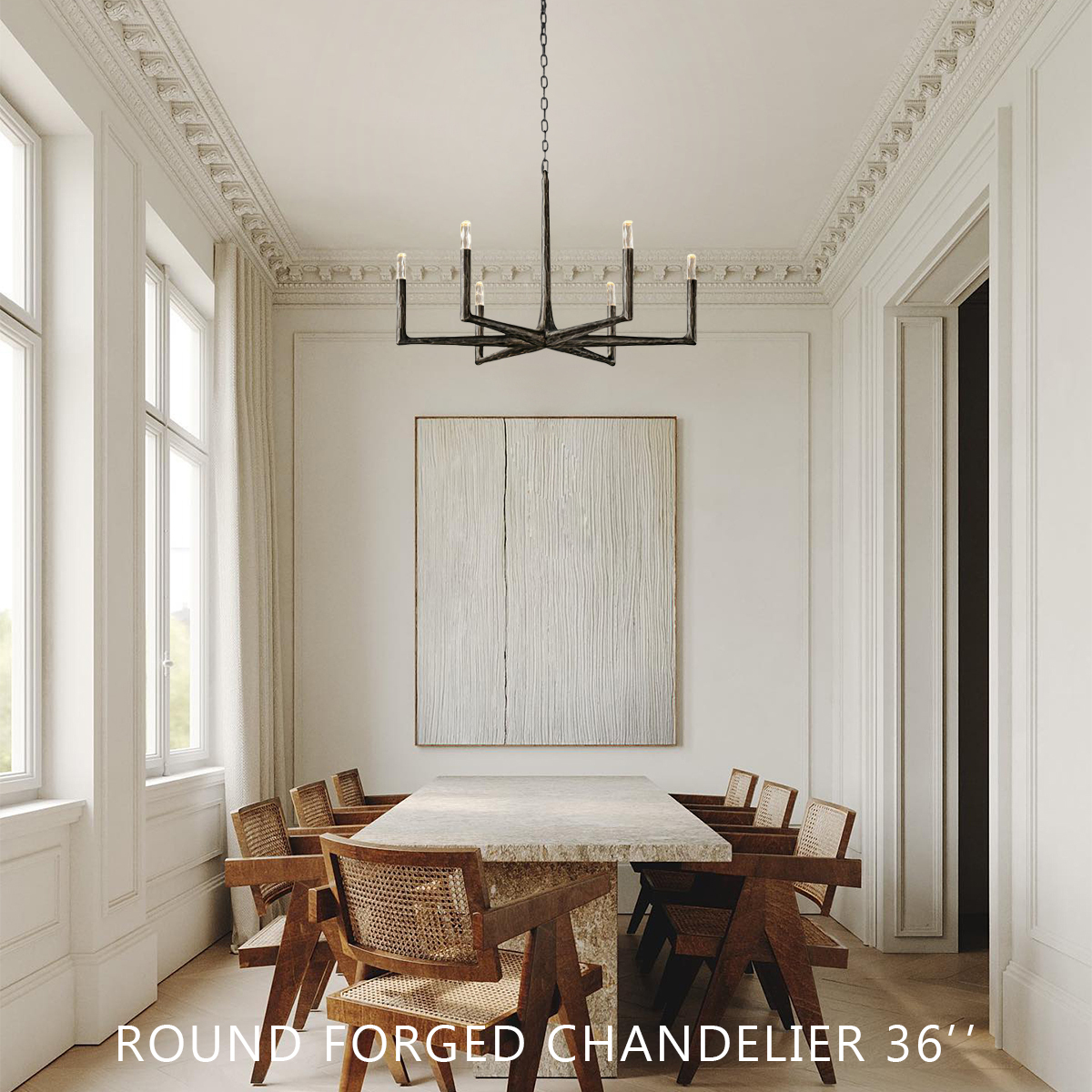 Thaddeus Round Chandelier 36"