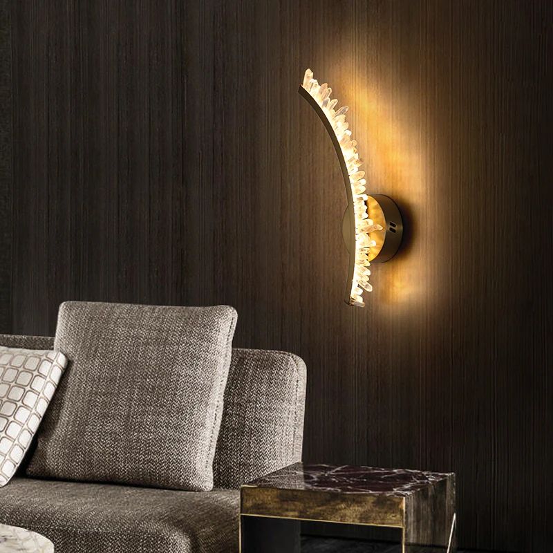 Rock Crystal Bracket Wall Sconce